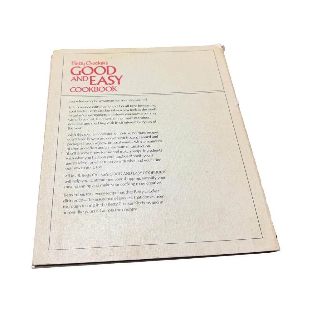 Betty Crocker's Good and Easy Cookbook‎ 1973 Vintage Spiral Bound Golden Press